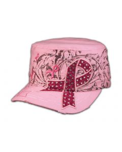 Pink Cancer Ribbon Hat