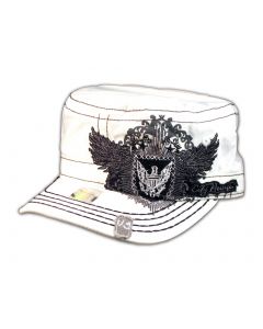 Winged Crest on White Cadet Cap