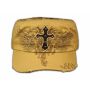 Cross on Khaki Cadet Hat Vintage Army Hat 