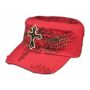 Cross on Pink Cadet Hat Vintage Army Hat