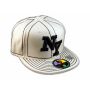 New York NY on White Black Flat Brim Ball Cap