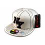 New York NY on White Black Flat Brim Ball Cap