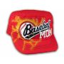 Baseball Mom on Red Cadet Cap Military Style Army Hat