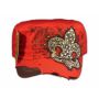 Fleur-de-lis on Red Cadet Hat