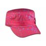 Pink Cadet Cap with Colored Stars