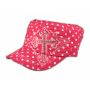 Cross on Pink Polka Dot Cadet Cap