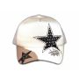 Black Star on White Trucker Cap