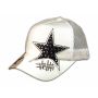Black Star on White Trucker Cap