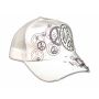 Peace Sign on White Trucker Cap