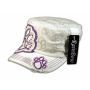 Paw Print on White Purple Cadet Castro Hat