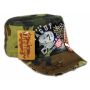 Camouflage Football Cadet Castro Cap Vintage Military Army Hat