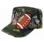 Camouflage Football Cadet Castro Cap Vintage Military Army Hat