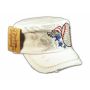 Baseball and Bat on White Cadet Cap