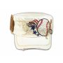Baseball and Bat on White Cadet Cap