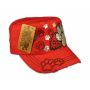 Paw Prints on Wings on Red Cadet Cap