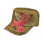 Khaki Breast Cancer Cadet Cap