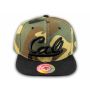 Camouflage California Republic Flat Bill Snapback Cap 3D Cali Hat