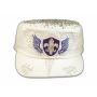 Fleur-de-lis and Wings on White Cadet Cap