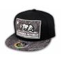 California Republic Bear Patch Black Paisley Snapback Hat Flat Bill
