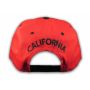 California Republic Bear on Red and Navy Paisley Baseball Snapback Hat