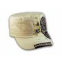 Sugar Skull on Stone Color Cadet Hat Military Cap