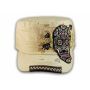 Sugar Skull on Stone Color Cadet Hat Military Cap