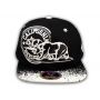 California Republic Bear Black-White Flat Bill Hat