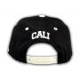 California Republic Bear Black-White Flat Bill Hat