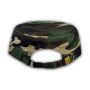 Camouflage Cadet Hat with Pink Cancer Ribbon
