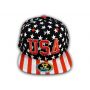 Black USA Star Spangled Snapback Hat