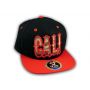 Red Cali Script on Black Republic Snapback Hat