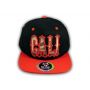 Red Cali Script on Black Republic Snapback Hat
