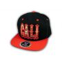 Red Cali Script on Black Republic Snapback Hat