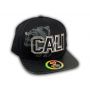 Black on Black Cali Bear Snapback Hat