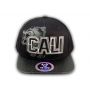 Black on Black Cali Bear Snapback Hat