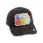 Black Pineapple Washed and Distressed Baseball Cap