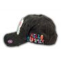 Black Pineapple Washed and Distressed Baseball Cap