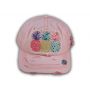 Pink Pineapple Washed and Distressed Baseball Cap