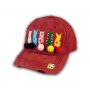 Burgundy Cat Mom Washed and Distressed Baseball Cap