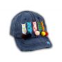 Navy Blue Cat Mom Washed and Distressed Baseball Cap