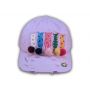 Purple Cat Mom Washed and Distressed Baseball Cap