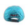Turquoise Cat Mom Washed and Distressed Baseball Cap