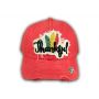 Coral Thankful Washed and Distressed Baseball Cap