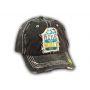 Black Hike More Worry Less Washed and Distressed Baseball Cap
