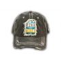 Black Hike More Worry Less Washed and Distressed Baseball Cap