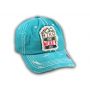 Turquoise Hike More Worry Less Washed and Distressed Baseball Cap
