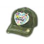 Olive Green I Am So Loved Vintage Washed and Distressed Baseball Cap