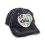 Black I Am So Loved Vintage Washed and Distressed Baseball Cap