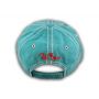 Turquoise Red Wine and Blue Washed and Distressed Baseball Cap