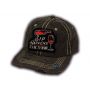 Black Sip Happens It's Ok To Wine Washed and Distressed Baseball Cap